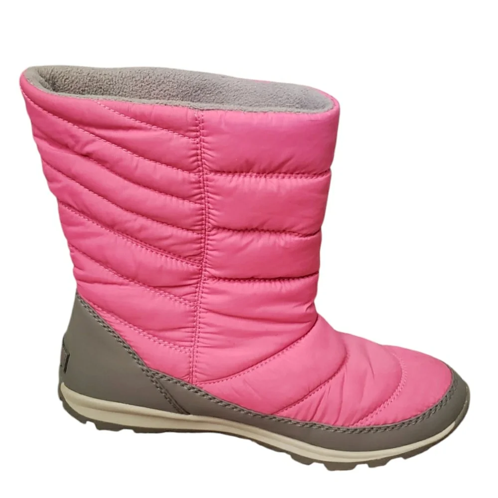 Sorel Boots Womens 6 Pink Quilted Winter Snow Rain Waterproof Insulation Boot